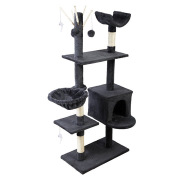 i.Pet Cat Tree 140cm Trees Scratching Post Scratcher Tower Condo House Furniture Wood i.Pet